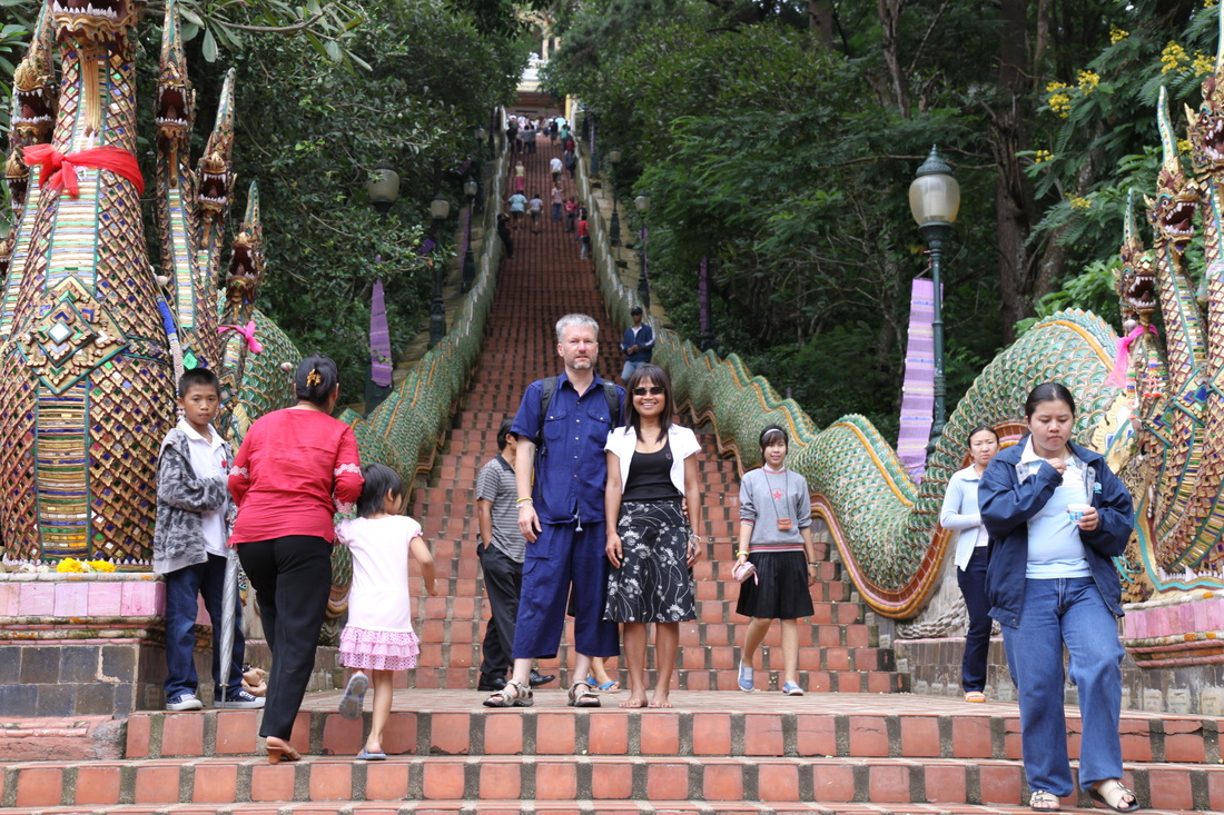 Stairs at Doi Suthep Chiang Mai Thailand